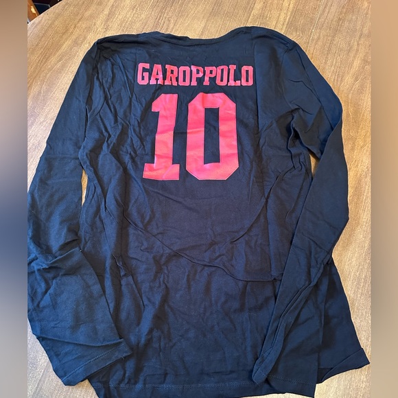 Fanatics San Francisco 49ers Garoppolo V Neck Long Sleeve Tee Size Medium - Picture 6 of 6